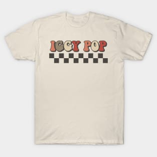 Iggy Pop Checkered Retro Groovy Style T-Shirt